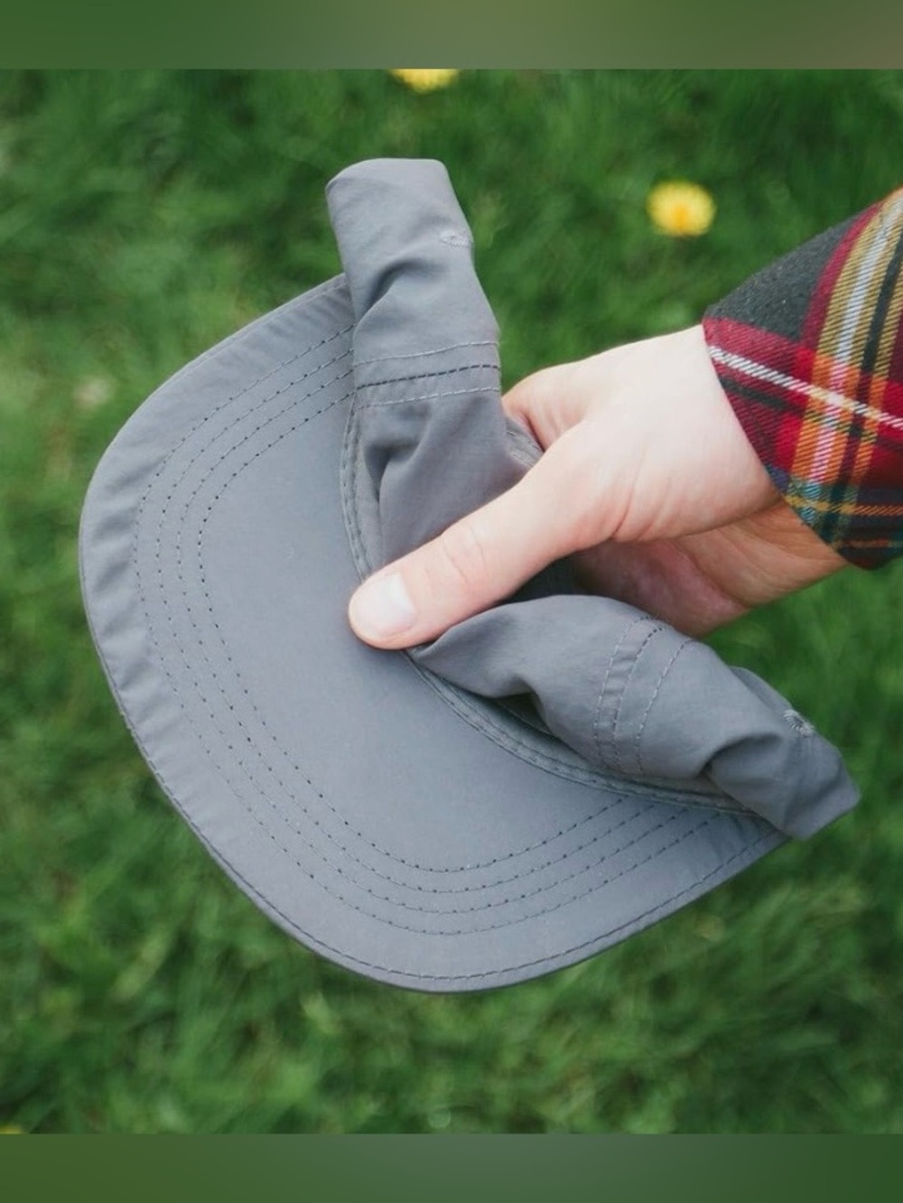 Tillak Wallowa Camp Hat, Basalt Grey Cap, Lightweight Nylon, Buckle Strapback - Picture 4 of 10